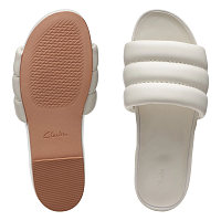 Clarks Pure Soft 26173701 - Женские сланцы Clarks, белые
