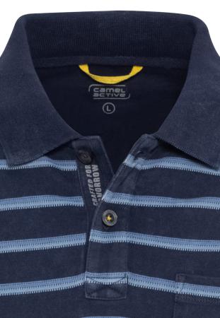 Мужское поло Camel Active Polo stripe 409960-1P42, синее