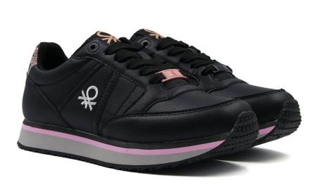 Женские кроссовки United Colors of Benetton Eva Jogging BTW123102, черные Женские кроссовки United Colors of Benetton Eva Jogging BTW123102, черные