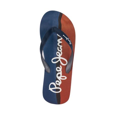 Мужские вьетнамки Pepe Jeans London HAWI WATERCOLOR PMS70087, синие Мужские вьетнамки Pepe Jeans London HAWI WATERCOLOR PMS70087, синие