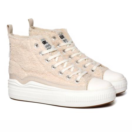 Женские высокие кеды British Knights KAYA FLOW MID B52-3732-01, бежевые