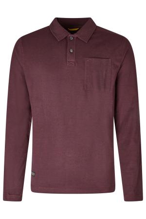 Мужское поло Camel Active Polo Long Sleeve 409860-8P51, бордовое