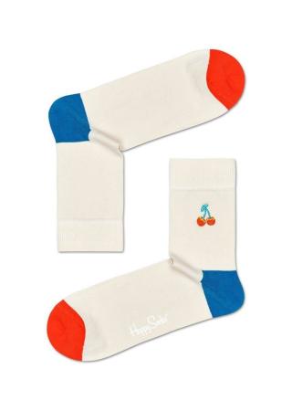 Embroidery Cherry Half Crew Sock BECH13 Embroidery Cherry Half Crew Sock BECH13