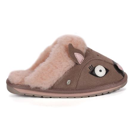 Детские тапочки EMU Australia Doe Slipper K12736, коричневые