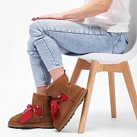 Sheepskin Fashion Sharky Mini Bandana W13199 - Женские полусапоги из овчины (угги) EMU Australia, коричневые Sheepskin Fashion Sharky Mini Bandana W13199 - Женские полусапоги из овчины (угги) EMU Australia, коричневые