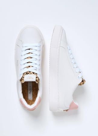 Женские кеды Pepe Jeans London ADAMS RIGA PLS31310, белые