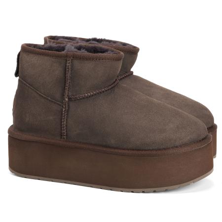 Женские угги EMU Australia Stingers Stinger Micro Flatform W13082, коричневые