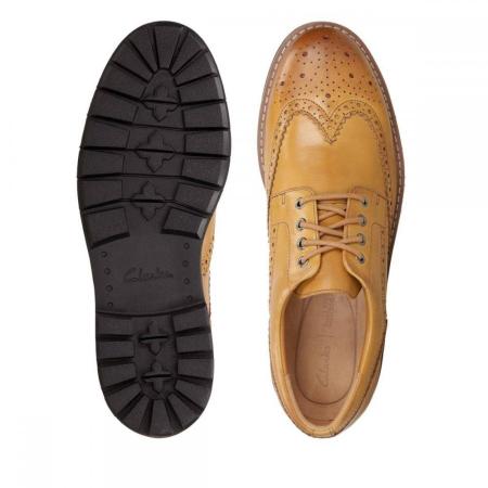 Мужские дерби брогированные Clarks Batcombe Wing 26141385, коричневые