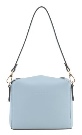 Женская сумка Maison Pourchet Cassetta Leather 77101, голубая