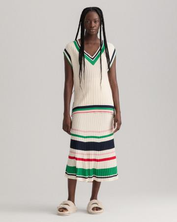 STRIPED RIB KNIT SKIRT 4401005
