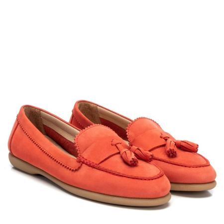Женские лоферы CARMELA NOBUCK LADIES SHOES 68624, коралловые