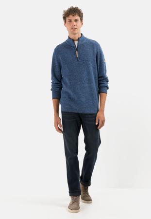 Мужской свитер Camel Active Knit 1/1 Troyer 409585-8K06, синий