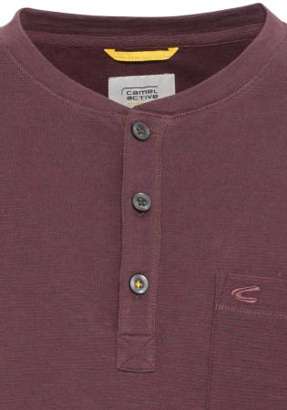 Мужской джемпер Camel Active Henley 1/1 Arm 409670-8T51, бордовый