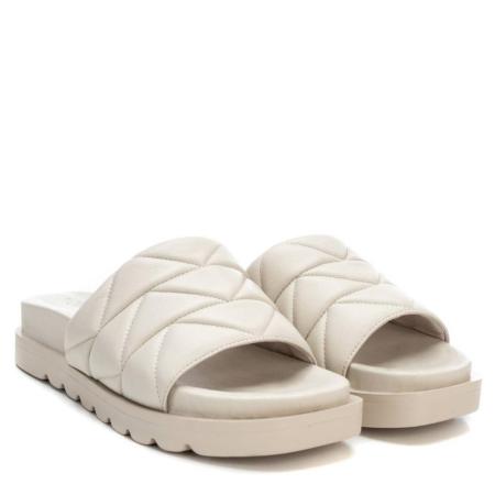 Женские сланцы CARMELA LEATHER LADIES SANDALS 68292, бежевые