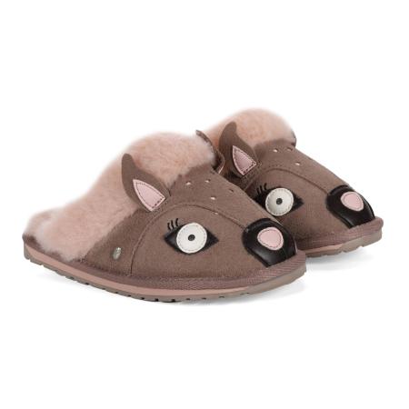 Детские тапочки EMU Australia Doe Slipper K12736, коричневые