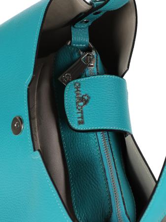 Женская сумка на плечо Charlotte DONNA PELLEPURPUREA PURP0353OCEANO, голубая