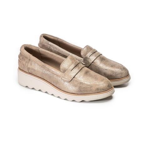 Женские лоферы Clarks Sharon Ranch 26140650, серебряные