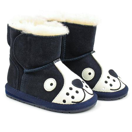 Детские ботинки из овчины (угги) EMU Australia Puppy Walker B12713, синие