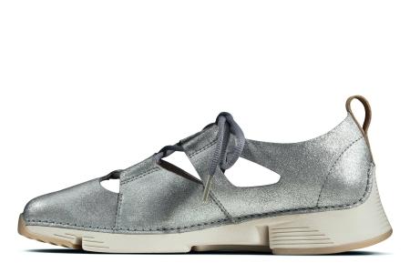 Женские кроссовки Clarks Tri Sense 26138922, серебряные