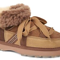 Sheepskin Fashion Blurred Micro Patchwork W13195 - Женские сапоги EMU Australia, коричневые