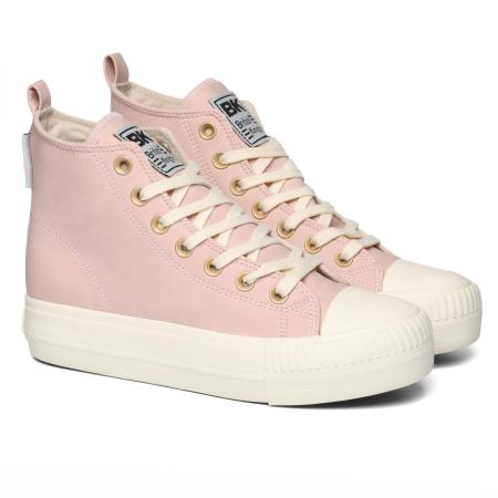 Женские высокие кеды British Knights KAYA MID B52-3707-02, розовые