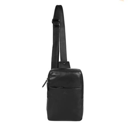 Мужская сумка слинг Royalfinch LEATHER HAND BAG RF43182, черная