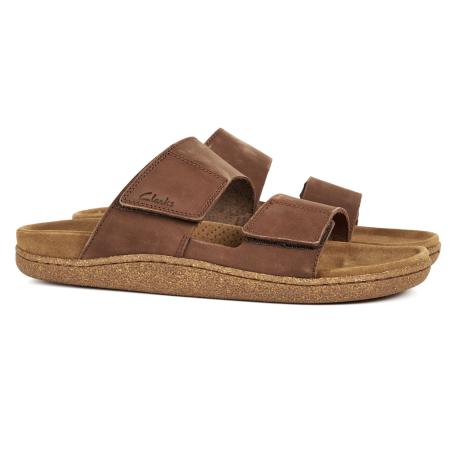 Мужские сланцы Clarks Pilton Strap 26165830, коричневые