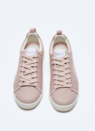 Женские кеды Pepe Jeans London BROMPTON WOVEN PLS31135, розовые
