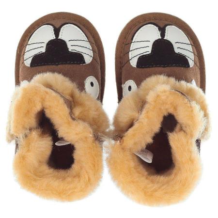 Детские ботинки из овчины (угги) EMU Australia Leo Lion Walker B11433, коричневые Детские ботинки из овчины (угги) EMU Australia Leo Lion Walker B11433, коричневые