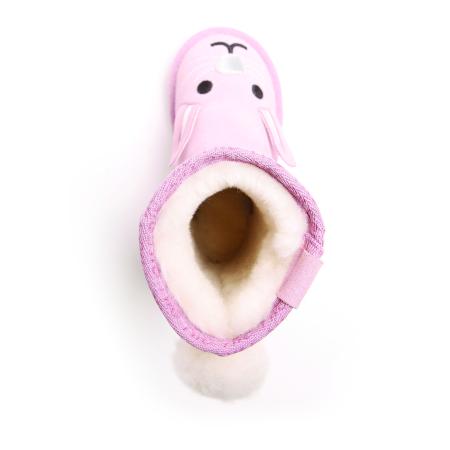Детские сапоги из овчины (угги) EMU Australia Bunny K10675, розовые