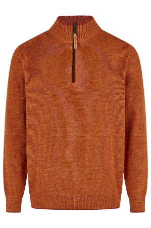 Мужской свитер Camel Active Knit 1/1 Troyer 409585-8K06, оранжевый