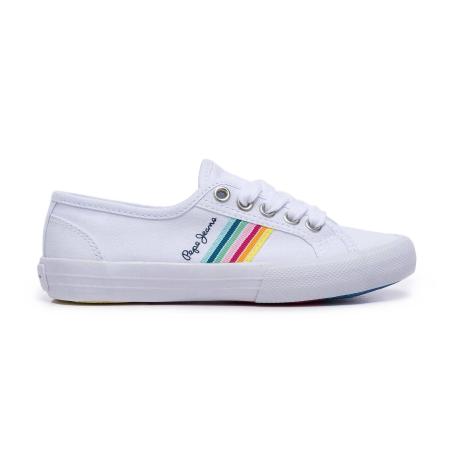 Детские кеды Pepe Jeans London BAKER TAPE PGS30383, белые Детские кеды Pepe Jeans London BAKER TAPE PGS30383, белые