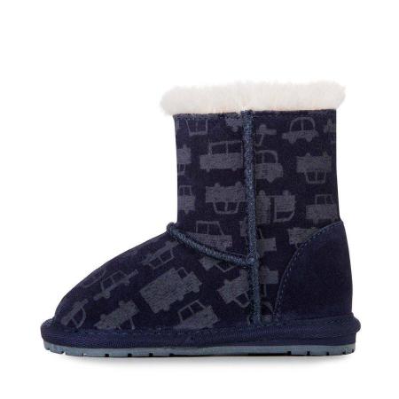 Детские ботинки из овчины (угги) EMU Australia Toddle Cars & Trucks B12165, синие