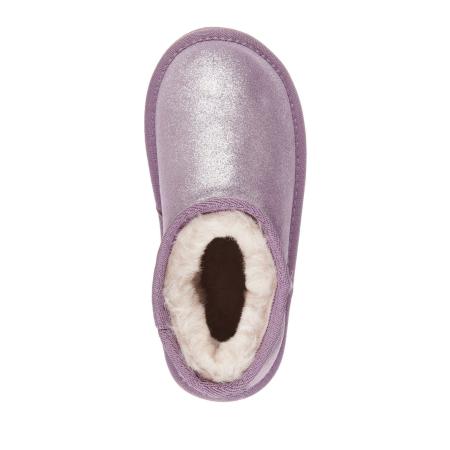 Детские полусапоги из овчины (угги) EMU Australia Wallaby Mini Metallic K11856, фиолетовые