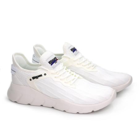 Мужские кроссовки Blauer HULETT S4HULETT01-KNI, белые Мужские кроссовки Blauer HULETT S4HULETT01-KNI, белые