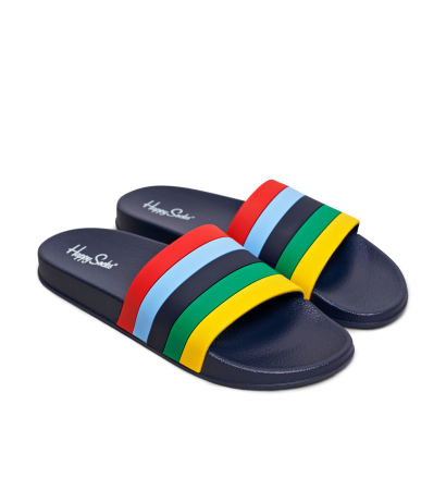 Сланцы Happy socks shoes Pool Slider Stripe STR114,