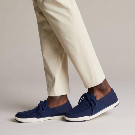 Мужские топсайдеры Clarks Step Isle Base 26148967, синие