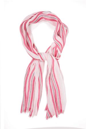 STRIPED COTTON LINEN SCARF 4920131