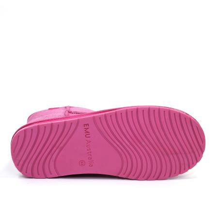 Детские ботинки из овчины (угги) EMU Australia Wallaby Mini Metallic K11856, розовые