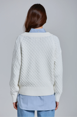 TEXTURE COTTON V-NECK 4804129