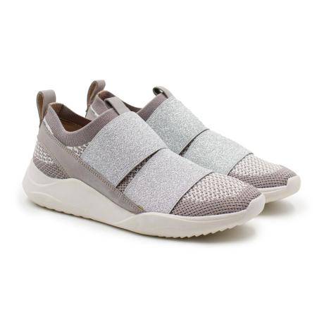 Женские кроссовки Clarks Sift Slip 26150489, серебряные