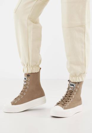 Женские высокие кеды British Knights KAYA HIGH B48-3723-01, коричневые