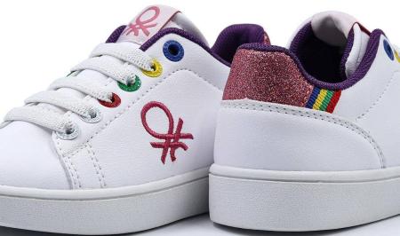 Детские кеды United Colors of Benetton Cupsole BTK124001, белые