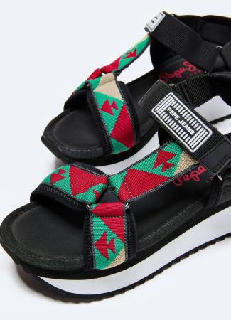 Женские сандалии Pepe Jeans London FUJI ETHNIC PLS90504, черные