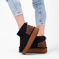 Stingers Stinger Micro Flatform W13301 - Женские полусапоги из овчины (угги) EMU Australia, черные Stingers Stinger Micro Flatform W13301 - Женские полусапоги из овчины (угги) EMU Australia, черные