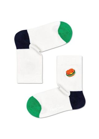 Kids Hamburger Embroidery Sock KBEHA01