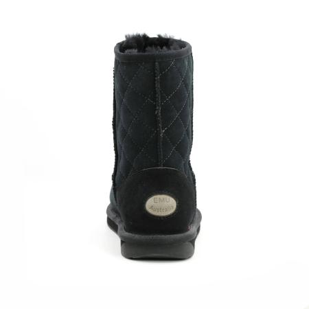 Женские полусапоги из овчины (угги) EMU Australia Stinger Lo Quilted W12068, черные Женские полусапоги из овчины (угги) EMU Australia Stinger Lo Quilted W12068, черные