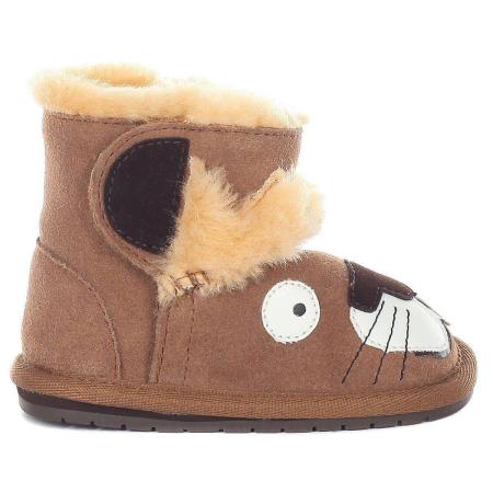 Детские ботинки из овчины (угги) EMU Australia Leo Lion Walker B11433, коричневые Детские ботинки из овчины (угги) EMU Australia Leo Lion Walker B11433, коричневые