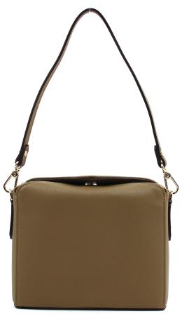 Женская сумка кросс-боди Maison Pourchet Cassetta Synth 86005, хаки