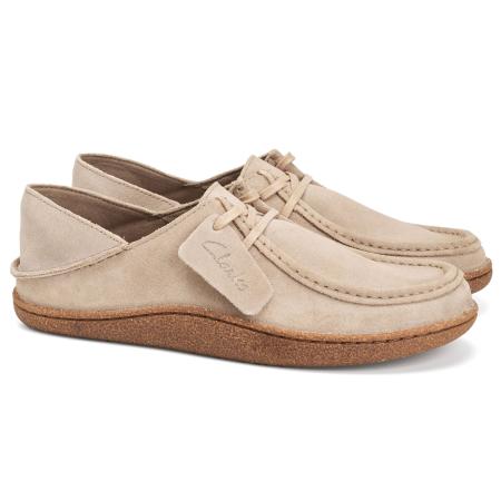 Мужские топсайдеры Clarks PiltonWallabee 26165835, бежевые Мужские топсайдеры Clarks PiltonWallabee 26165835, бежевые